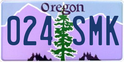 OR license plate 024SMK