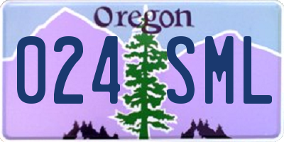 OR license plate 024SML