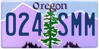 OR license plate 024SMM