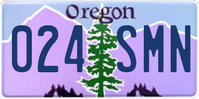 OR license plate 024SMN