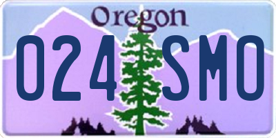 OR license plate 024SMO