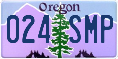 OR license plate 024SMP