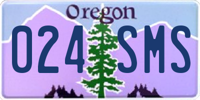 OR license plate 024SMS