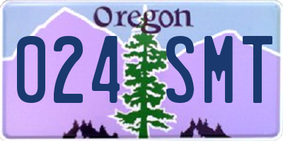 OR license plate 024SMT