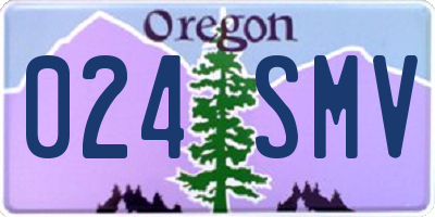 OR license plate 024SMV