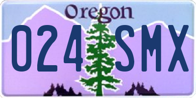 OR license plate 024SMX