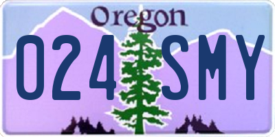 OR license plate 024SMY