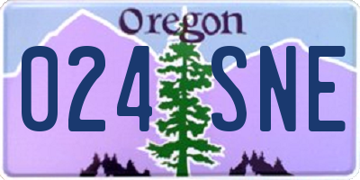 OR license plate 024SNE