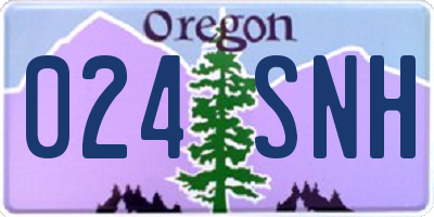 OR license plate 024SNH