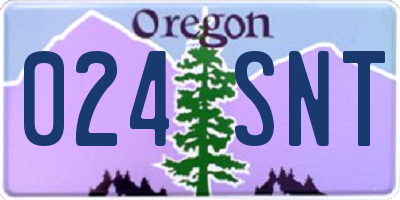 OR license plate 024SNT