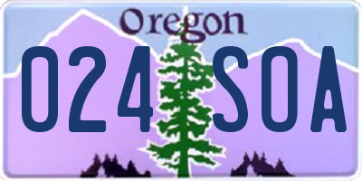 OR license plate 024SOA