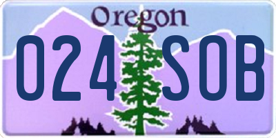 OR license plate 024SOB