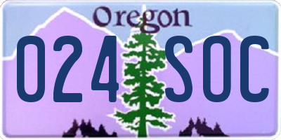 OR license plate 024SOC