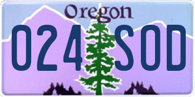 OR license plate 024SOD