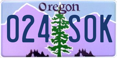 OR license plate 024SOK
