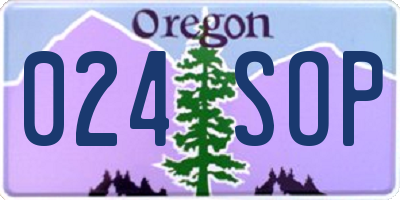 OR license plate 024SOP