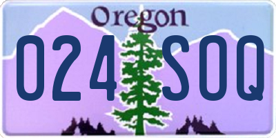 OR license plate 024SOQ