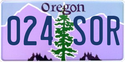 OR license plate 024SOR