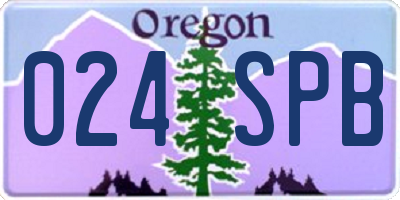 OR license plate 024SPB