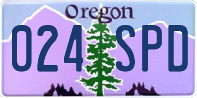 OR license plate 024SPD