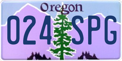 OR license plate 024SPG