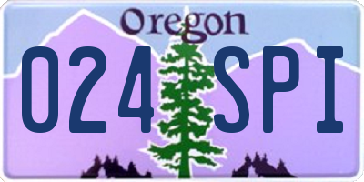 OR license plate 024SPI