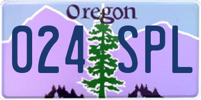 OR license plate 024SPL