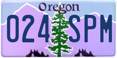 OR license plate 024SPM
