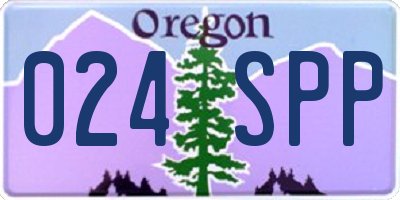 OR license plate 024SPP