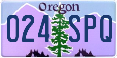 OR license plate 024SPQ