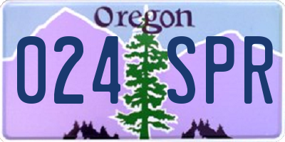 OR license plate 024SPR