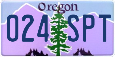 OR license plate 024SPT