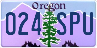 OR license plate 024SPU