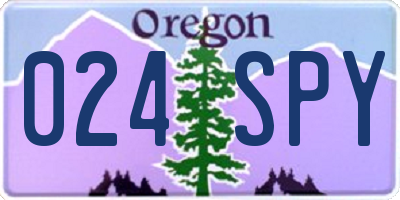 OR license plate 024SPY