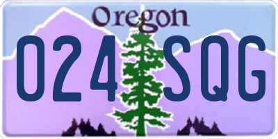 OR license plate 024SQG