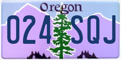 OR license plate 024SQJ