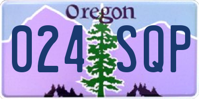 OR license plate 024SQP