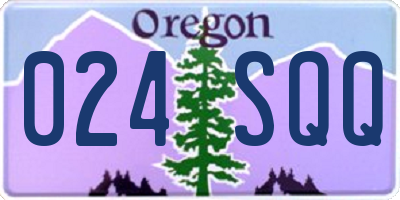 OR license plate 024SQQ