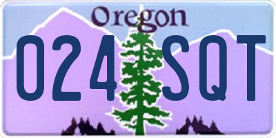OR license plate 024SQT