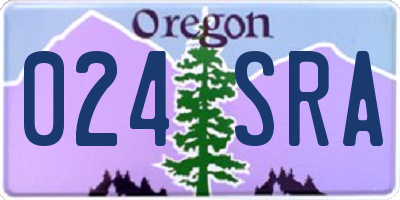 OR license plate 024SRA