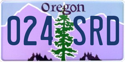 OR license plate 024SRD