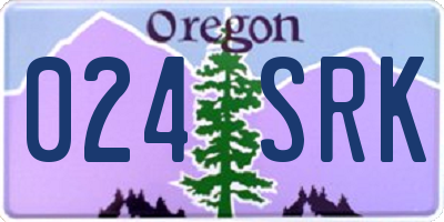 OR license plate 024SRK