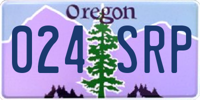 OR license plate 024SRP