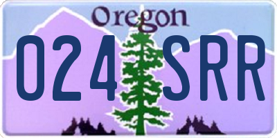 OR license plate 024SRR