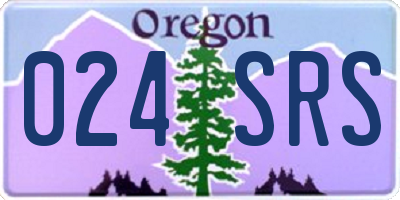 OR license plate 024SRS