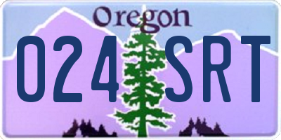 OR license plate 024SRT