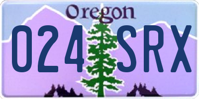 OR license plate 024SRX