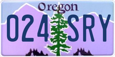 OR license plate 024SRY