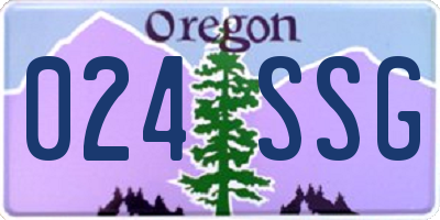 OR license plate 024SSG