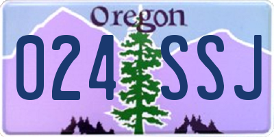 OR license plate 024SSJ